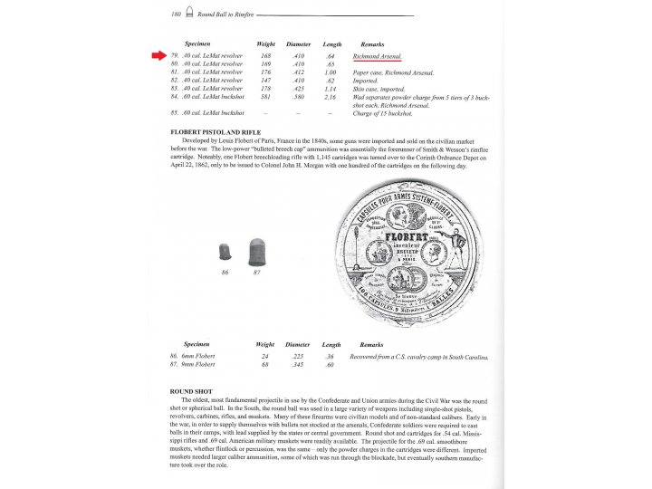 Confederate .40 Caliber LeMat Revolver Bullet - Identification Error