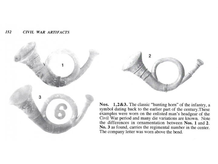 Federal Infantry "Hunting Horn" Hat Insignia with Display Case