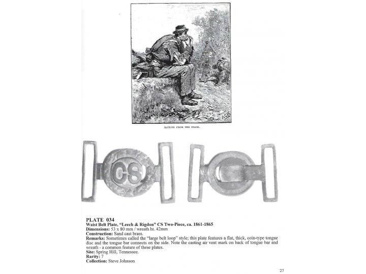 Confederate Two-Piece Tongue and Wreath Belt Buckle - "Leech and Rigdon" - Catlett Collection