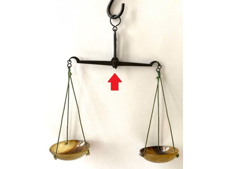 Excavated Apothecary Scale Equal Arm Beam