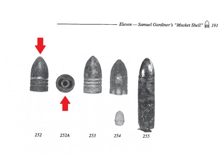 Federal .58 Caliber 3-Ring Explosive Bullet - S. Gardiner Jr. Patent