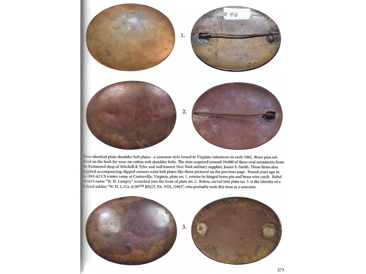 Virginia Militia Shoulder Belt Plate - Marked "JAMES S. SMITH & SONS / NEW YORK"