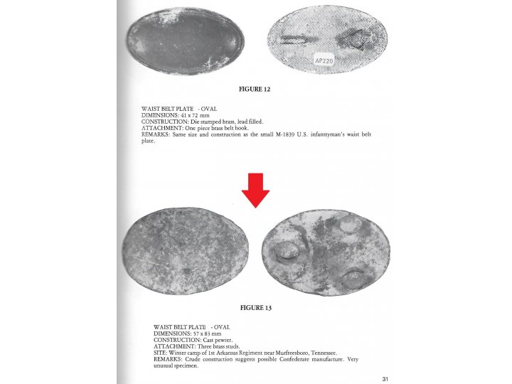 Pewter Waist Belt Plate ca. 1830 - Published in Three Reference Books