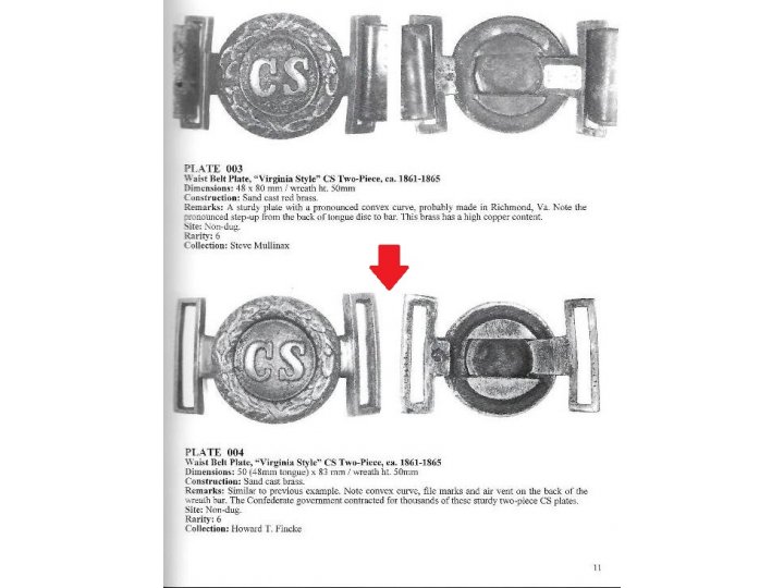 Confederate "CS" Tongue for Two-Piece Waist Belt Buckle