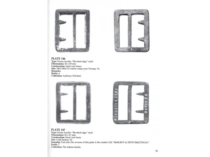 Confederate Belt Buckles & Plates - 1st Edition - Signed - Out of Print