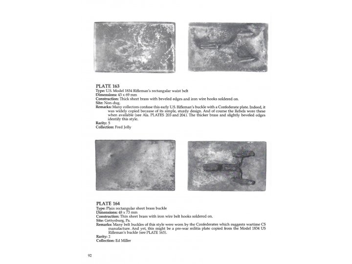 Confederate Belt Buckles & Plates - 1st Edition - Signed - Out of Print