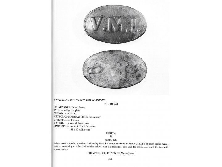 Plates and Buckles of the American Military 1795 -1874