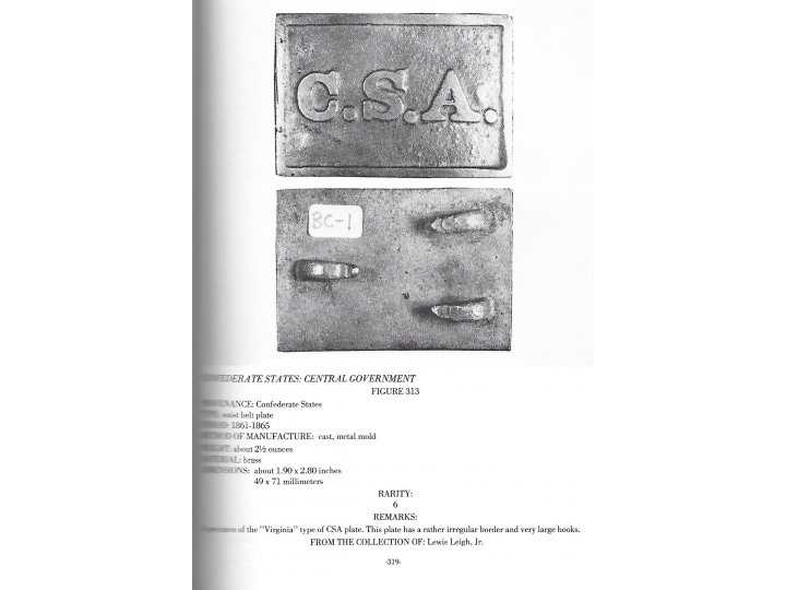 Plates and Buckles of the American Military 1795 -1874