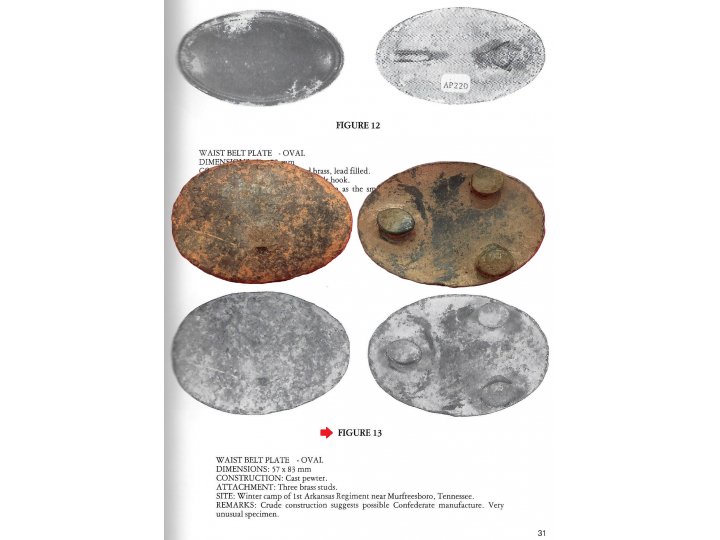 Pewter Waist Belt Plate ca. 1830 - Published in Three Reference Books