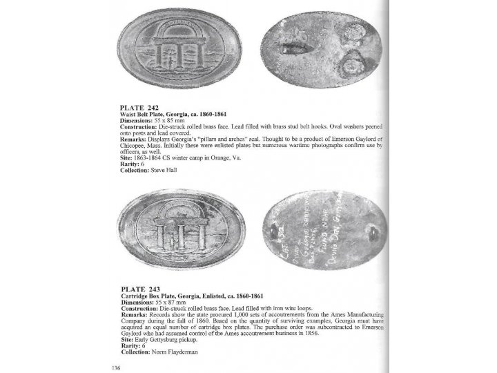 Confederate Belt Buckles & Plates - Expanded Edition - Out of Print