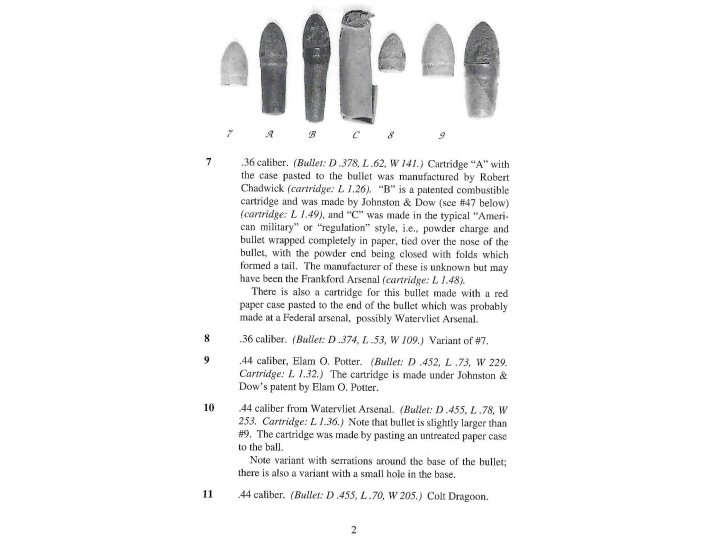Johnston & Dow Bullet for .44 Caliber Army Colt Revolver - St. Helena Island, SC