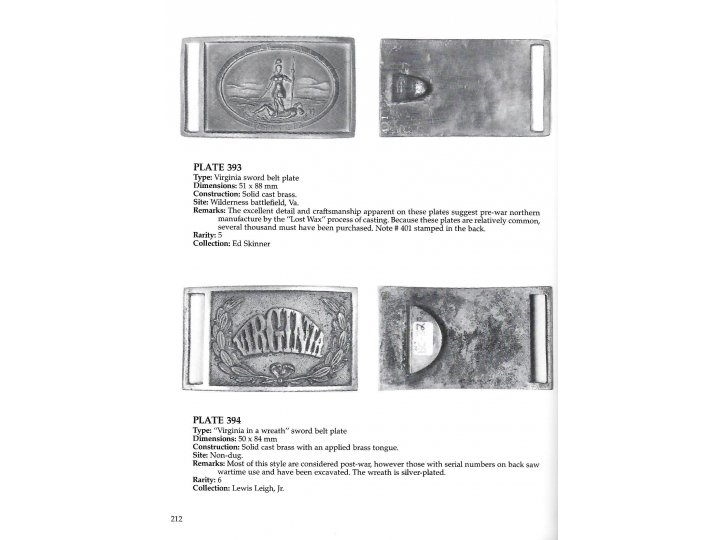 Confederate Belt Buckles & Plates - 1st Edition - Signed - Out of Print