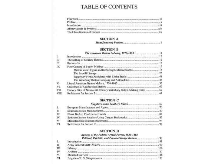 Uniform Buttons of the United States 1776 -1865 by Warren Tice - Signed by Author - Out of Print