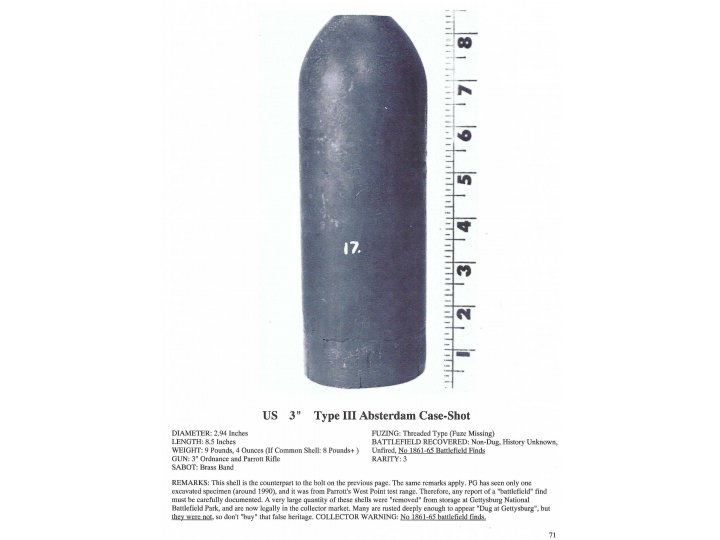 Federal 3-inch Absterdam Shell with Patent Date & Initials