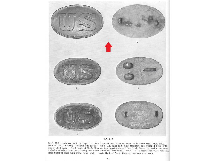 US Cartridge Box Plate - Unusual "US" Letter Size and Shape