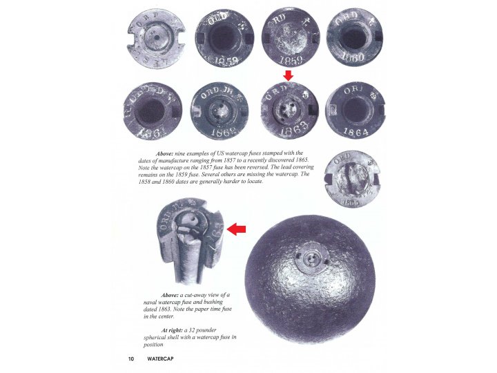 Federal Naval Watercap Fuze - Dated 1863