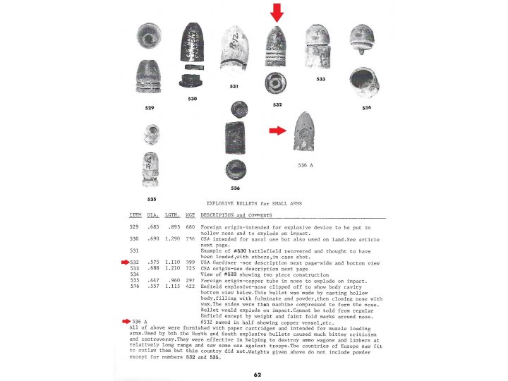 Federal .58 Caliber 3-Ring Explosive Bullet - S. Gardiner Jr. Patent
