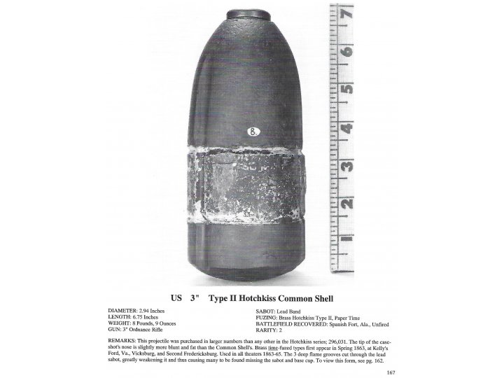 Federal 3 Inch Type II Hotchkiss Common Shell Nose Section with Brass Fuze Adaptor