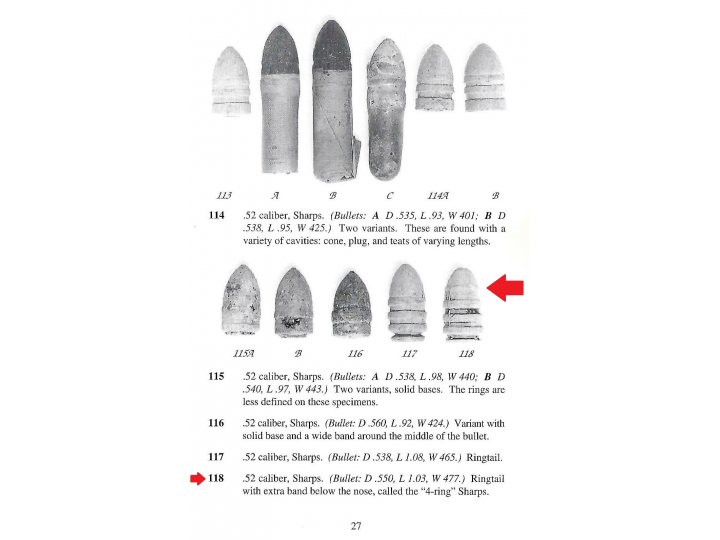 Confederate .52 Caliber Four-Ring "Ringtail" Sharps Carbine Bullet