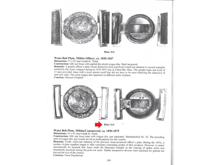 U.S. Militia Waist Belt Plate ca. 1850-1875 - The Buckle Pictured in "American Military Belt Plates"