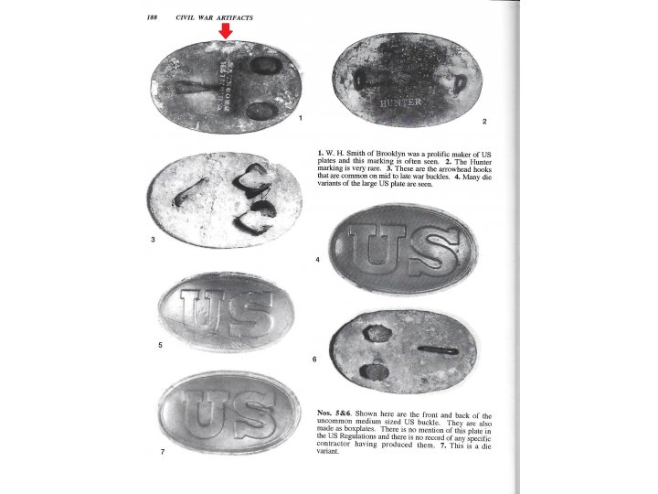US Waist Belt Buckle Marked "W. H. SMITH / BROOKLYN"