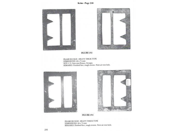 Confederate "Georgia" Frame Buckle - Thick, Heavy Type - Sydney G. Kerksis Collection