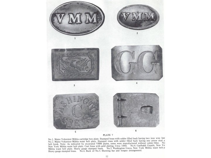 Volunteer Maine Militia "VMM" Cartridge Box Plate