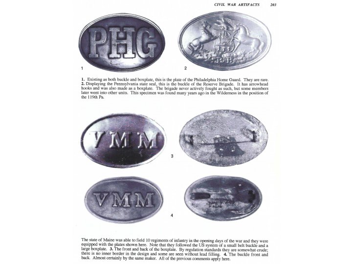 Volunteer Maine Militia "VMM" Cartridge Box Plate