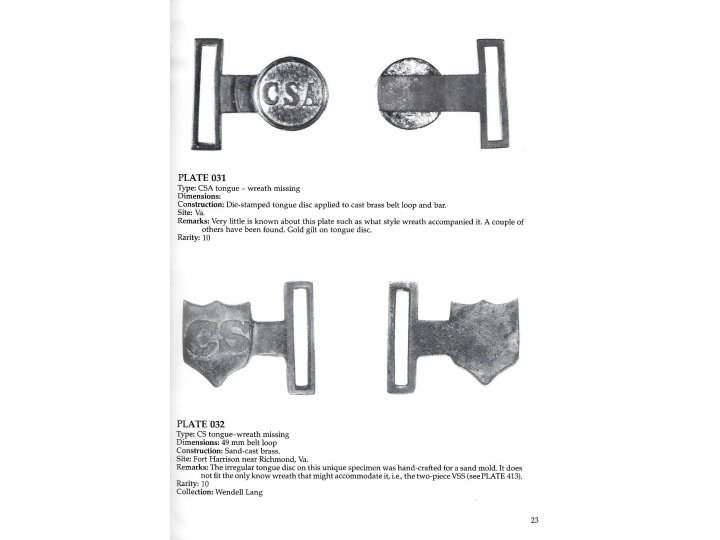  Confederate Belt Buckles & Plates - Out of Print