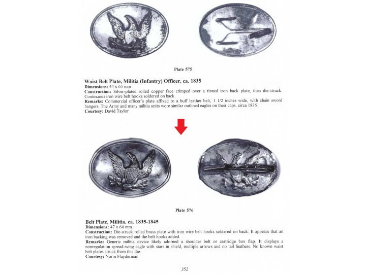 US Militia Small Oval Belt Plate ca. 1835-1845 - Published in Two Reference Books