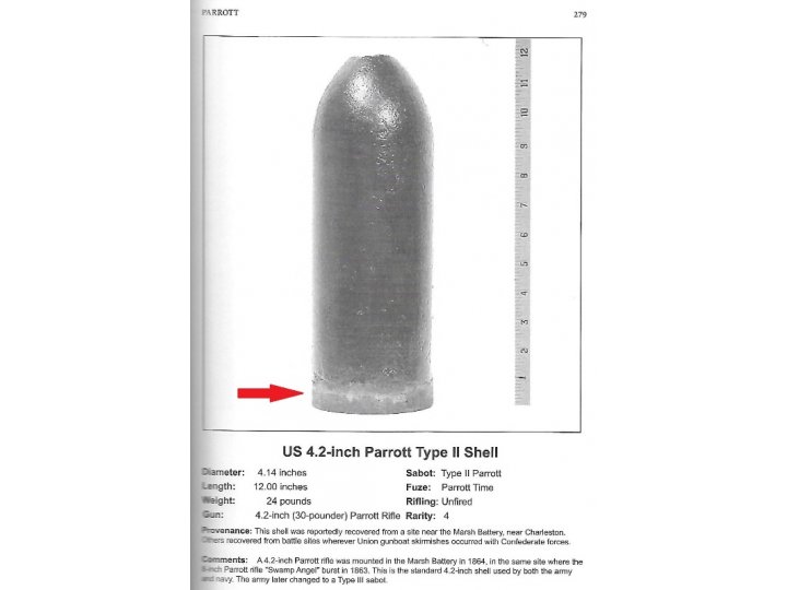 Navy Parrott Sabot from Fired 30 Pounder Shell
