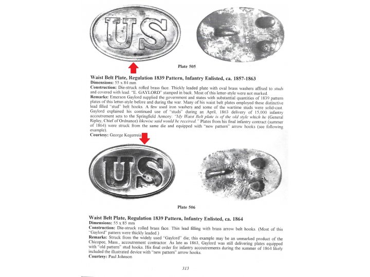 US Belt Buckle - Arrow Type Hooks