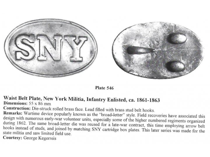 State of New York Belt Buckle - Broad Letter Style