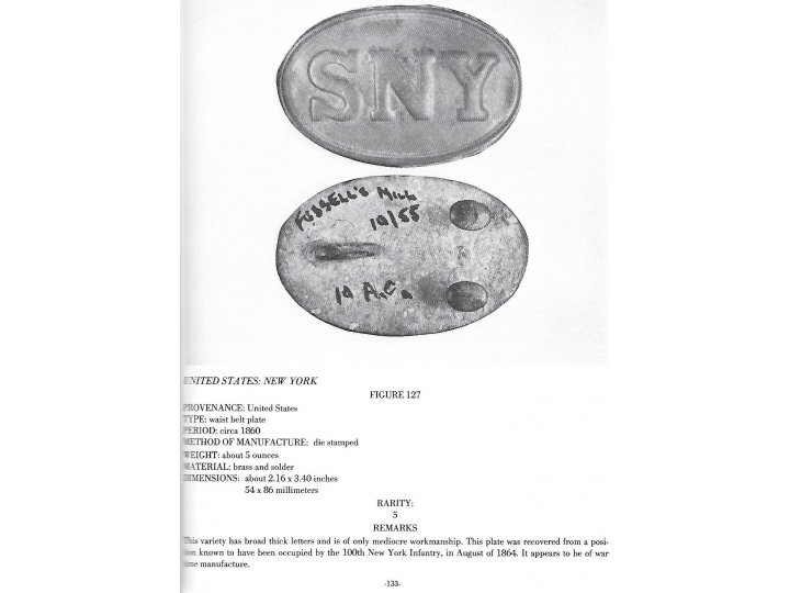 State of New York Belt Buckle - Broad Letter Style