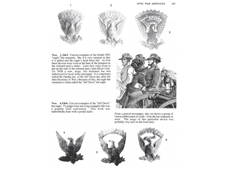 Federal "Jeff Davis" Hat Insignia
