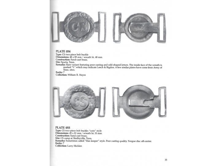  Confederate Belt Buckles & Plates - Out of Print