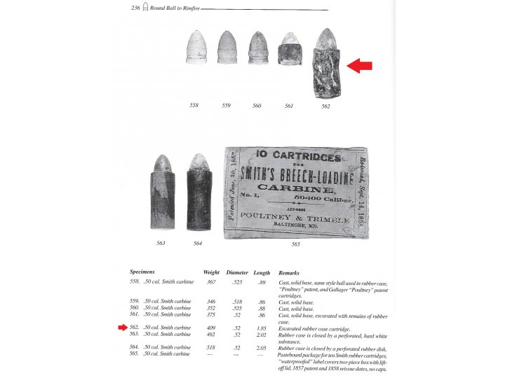 Smith .50 Caliber Rubber Case Cartridge - Excavated