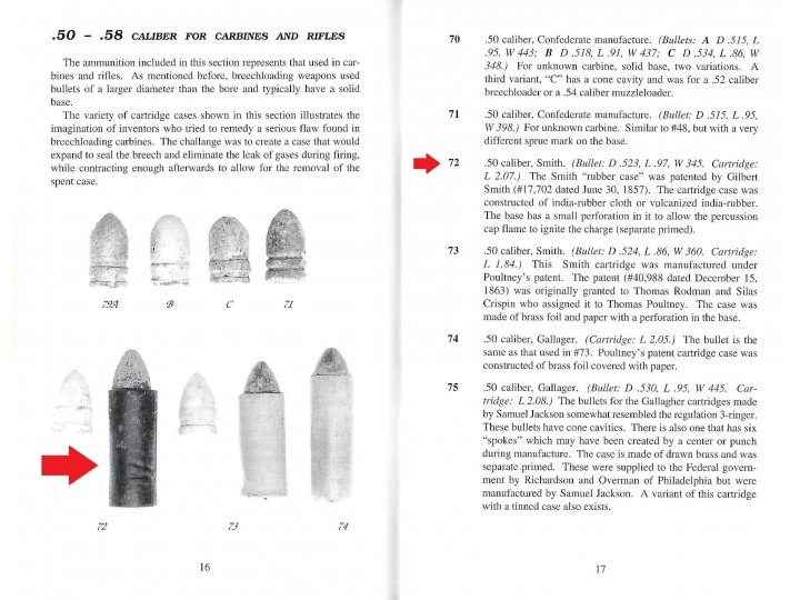 Smith .50 Caliber Rubber Case Cartridge - Excavated