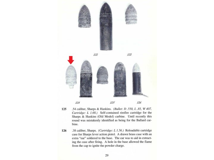 .52 Caliber Sharps & Hankins Carbine "New Model" Bullet with Projecting Pin