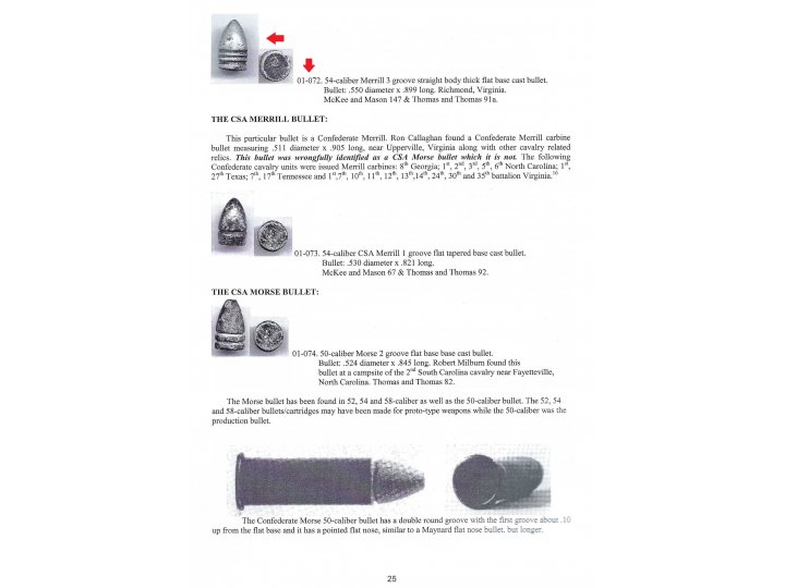 Federal .54 Caliber Merrill Carbine Bullet - Gettysburg