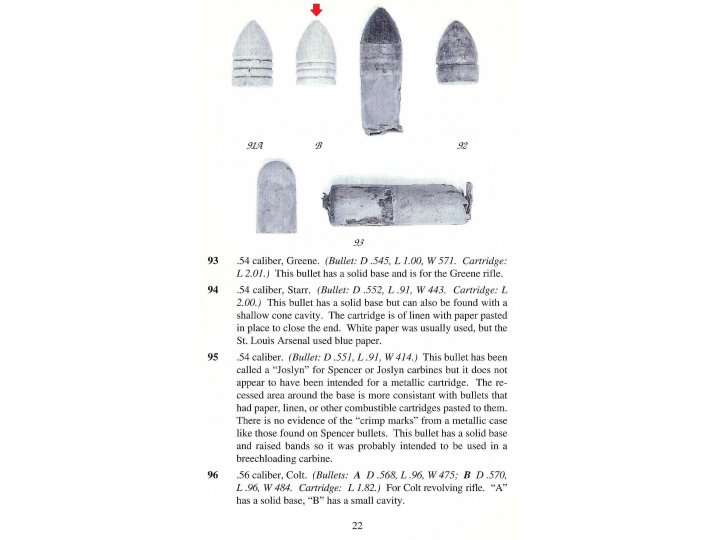 Federal .54 Caliber Merrill Carbine Bullet - Gettysburg