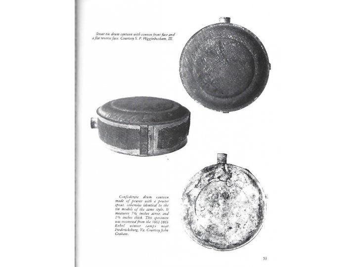 Confederate Tin Drum Canteen - Etched Initials