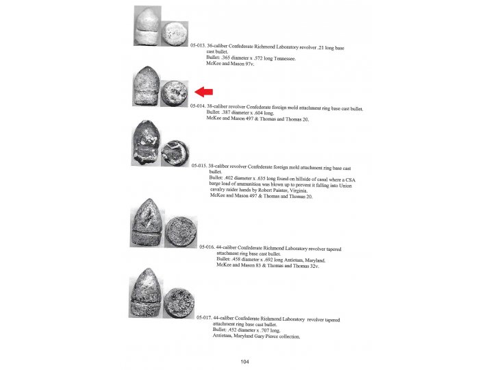 Confederate Colt Navy Pistol Bullet