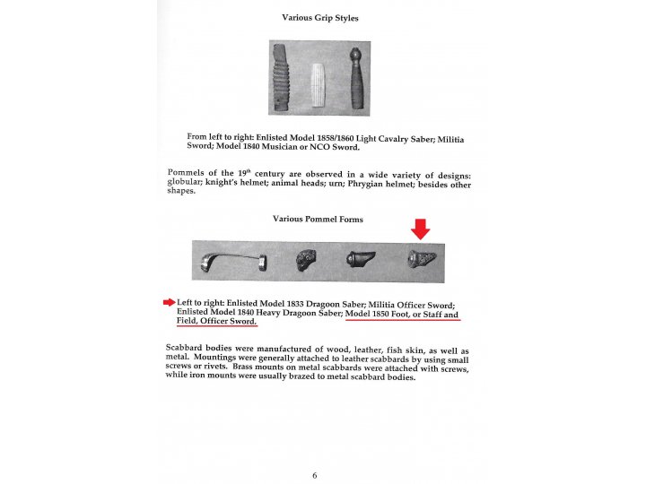 Sword Pommel for Foot or Staff and Field, Officer Sword