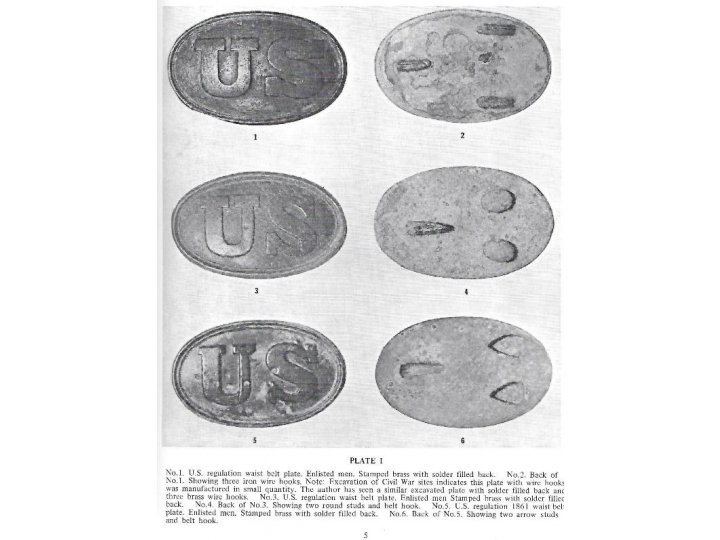 Excavated Artifacts from Battlefields and Campsites of the Civil War 1861-1865