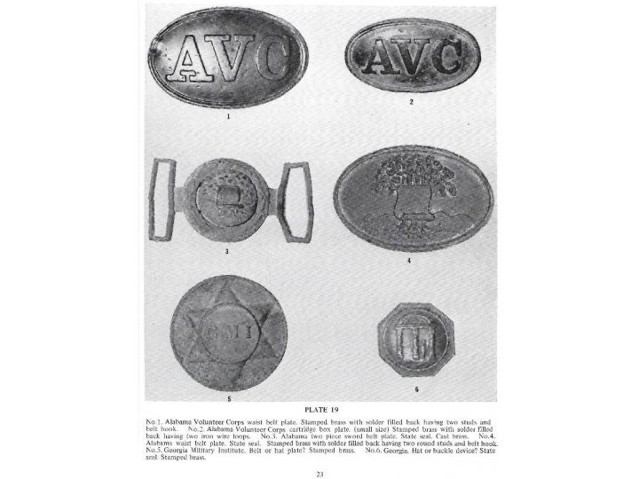Excavated Artifacts from Battlefields and Campsites of the Civil War 1861-1865