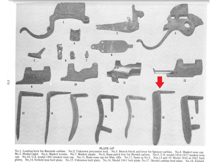 Brass Butt Plate for Enfield Musket