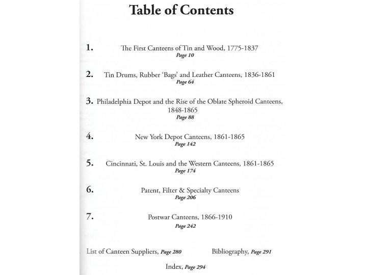 U.S. Army & Militia Canteens 1775 - 1910 - Brand New Copy