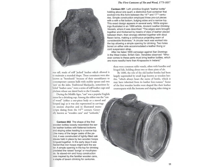 U.S. Army & Militia Canteens 1775 - 1910 - Brand New Copy