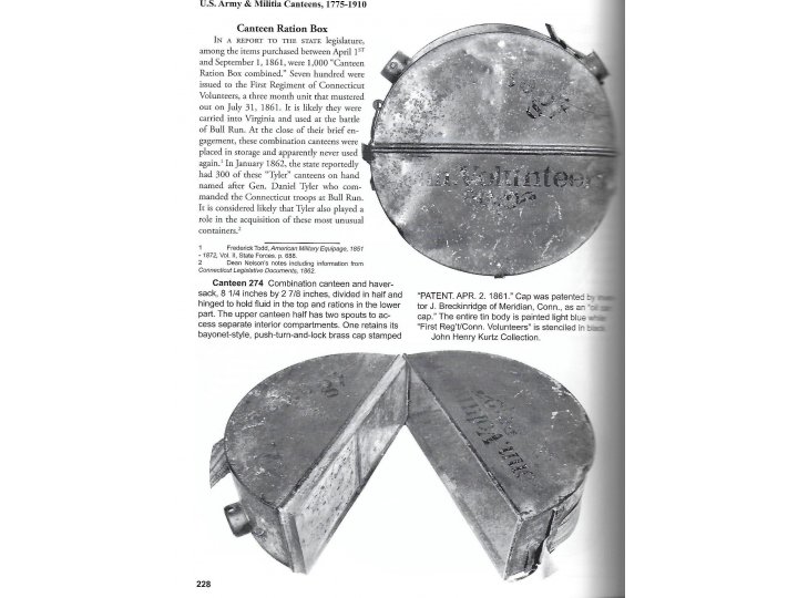 U.S. Army & Militia Canteens 1775 - 1910 - Brand New Copy